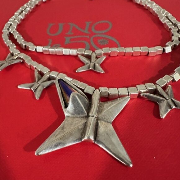 UNO de 50 silver butterfly necklace - Picture 6 of 7
